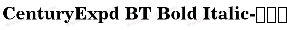 CenturyExpd BT Bold Italic字体转换